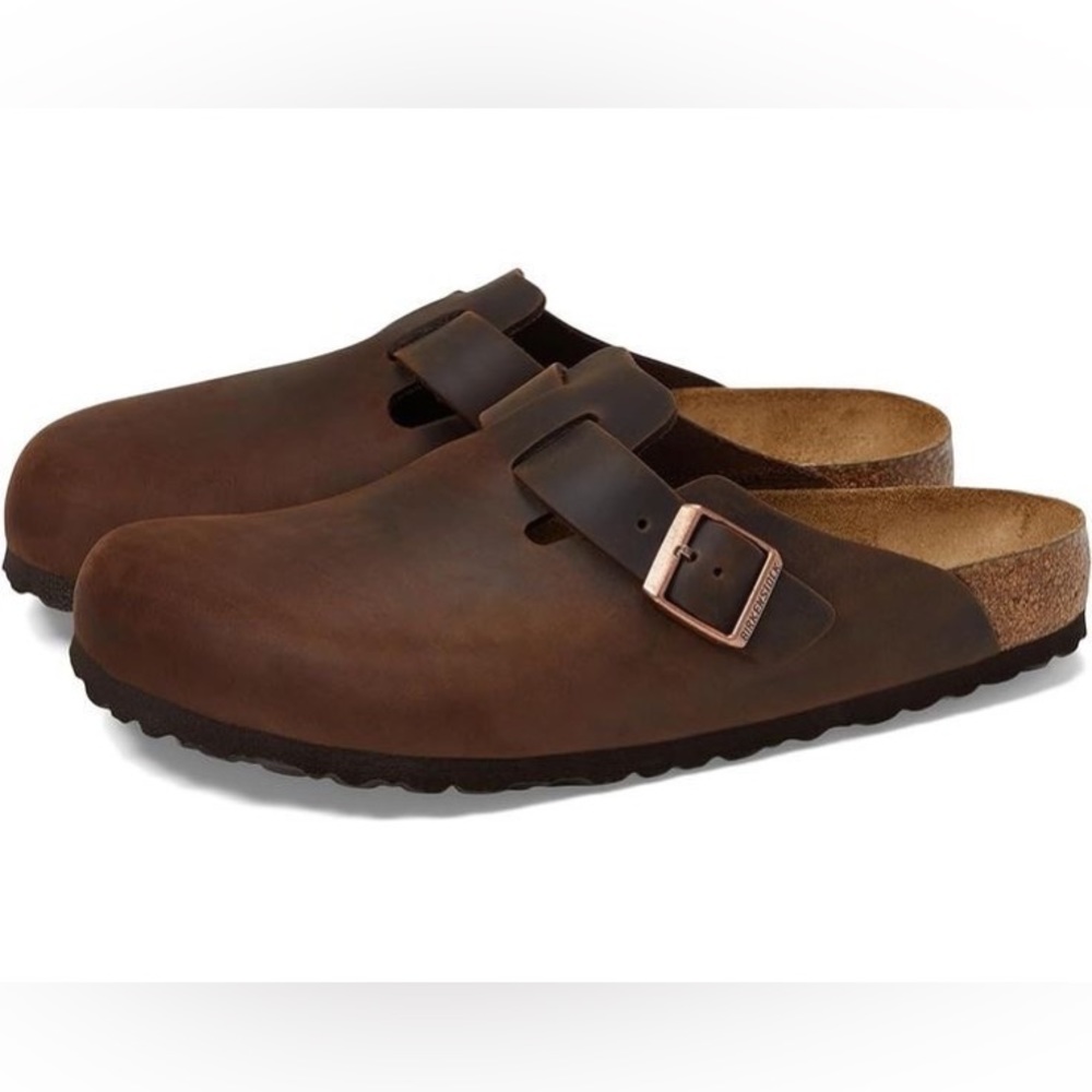 the oiled leather boston birkenstock clogs